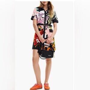 NWT Desigual Short dress Women orchids M. Christian Lacroix size XS multicolored